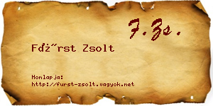 Fürst Zsolt névjegykártya